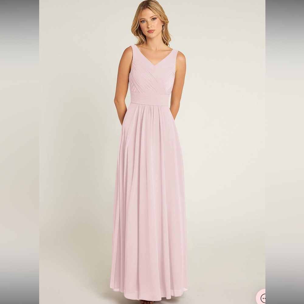 Azazie Pierrette Bridesmaids Dress in Blushing Pink